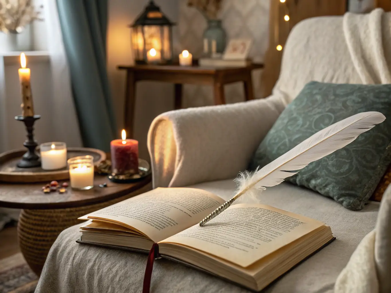 An image of a manuscript with handwritten notes and a pen, symbolizing detailed feedback, in a cozy, well-lit study setting. The image should convey the thoroughness and personalized attention given to each manuscript during the beta reading process.